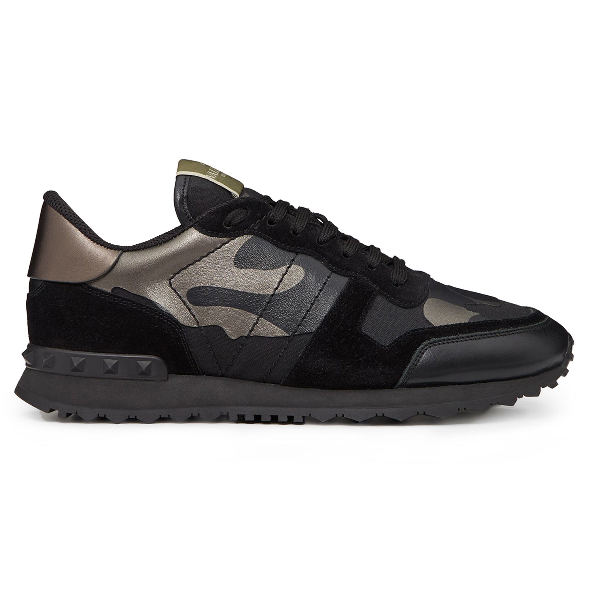Image of Valentino Rockrunner Sneaker Black Bronze Camouflage
